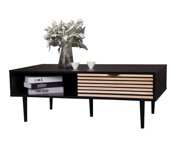 שולחן סלון שחור מעץ מעוצב | GAP
